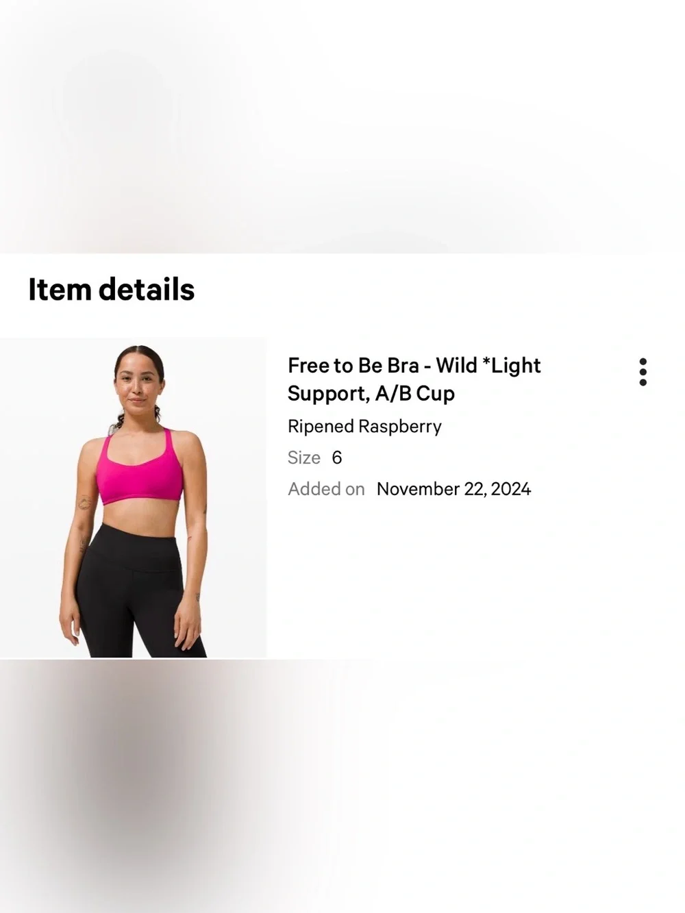 Lululemon Free to be Wild Size 6